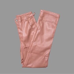 ❤️ XS ❤️ Anthro Faux Leather Pants En Saison Pink Pleather Vegan